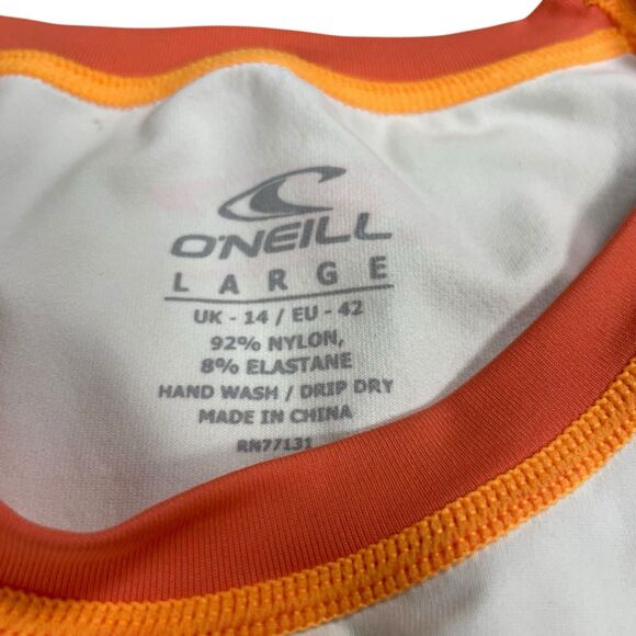 Girls Large O’Neil Swim Short Sleeve Rashguard - Picture 4 of 5